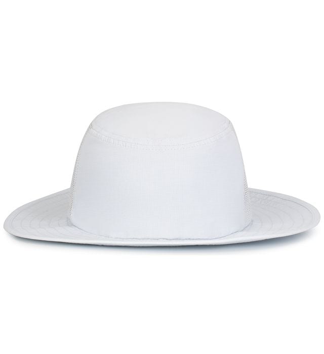 An adjustable Perforated Legend Boonie hat on a white background made with moisture-wicking fabric by Augusta Sportswear.