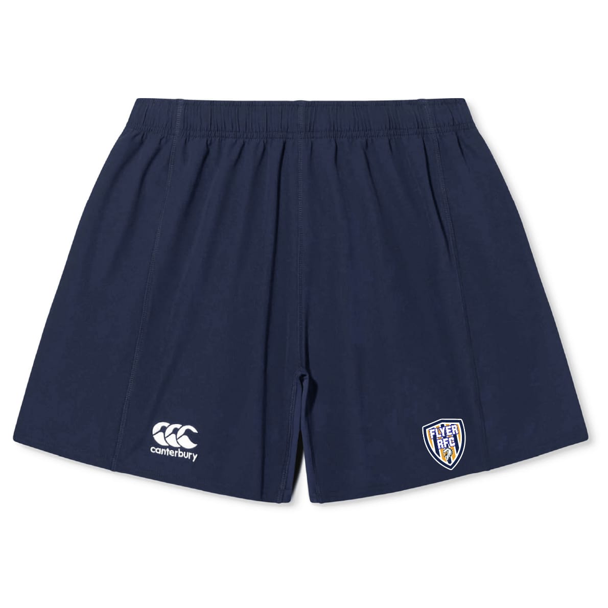 The Franklin County High School Rugby Yokohama Short by EMB Canterbury features a sleek logo design in blue.