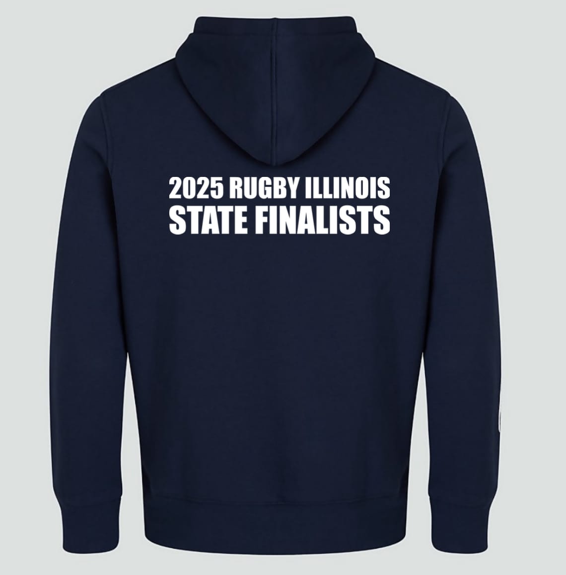 Show your team pride with the Naperville Crusaders State Finalist Club Hoodie by WRS Canterbury, featuring "2025 Rugby Illinois State Finalists" in bold white letters on the back.