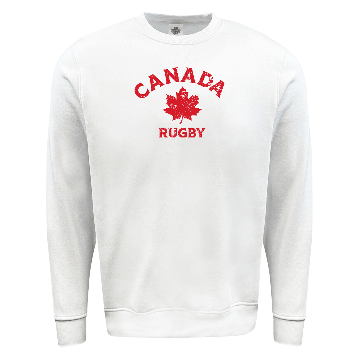 Nations of Rugby Canada rugby fleece crewneck sweatshirt with red maple leaf logo by WRS Augusta.