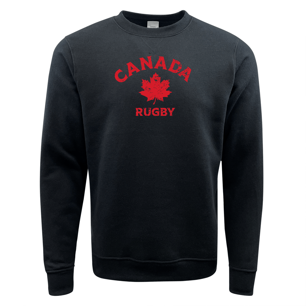 Nations of Rugby Canada Rugby Fleece Crewneck Sweatshirt by WRS Augusta with red logo.