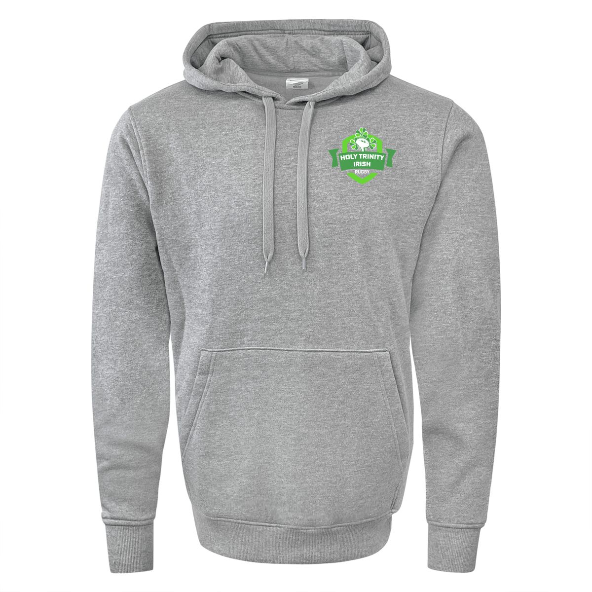 A Holy Trinity Rugby 60/40 Fleece Pullover Hoodie by WRS Augusta Sportswear with a logo on it.