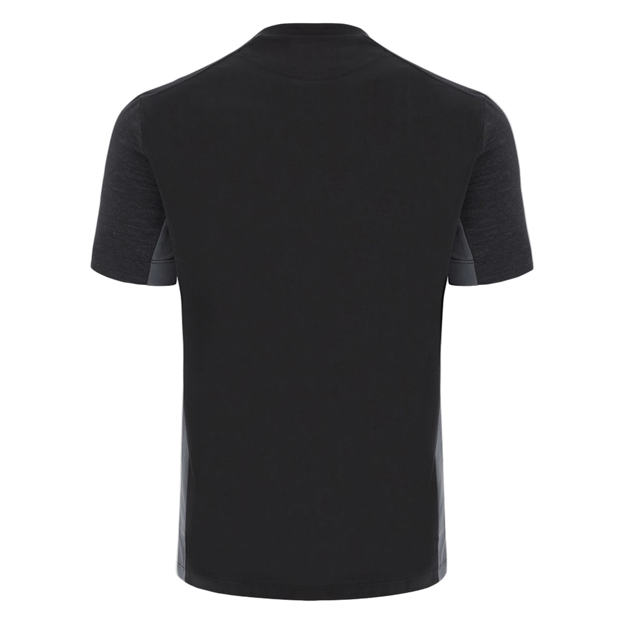The Gloucester 25/26 Cotton Travel T-Shirt by Macron is shown from the back in black against a plain white background.