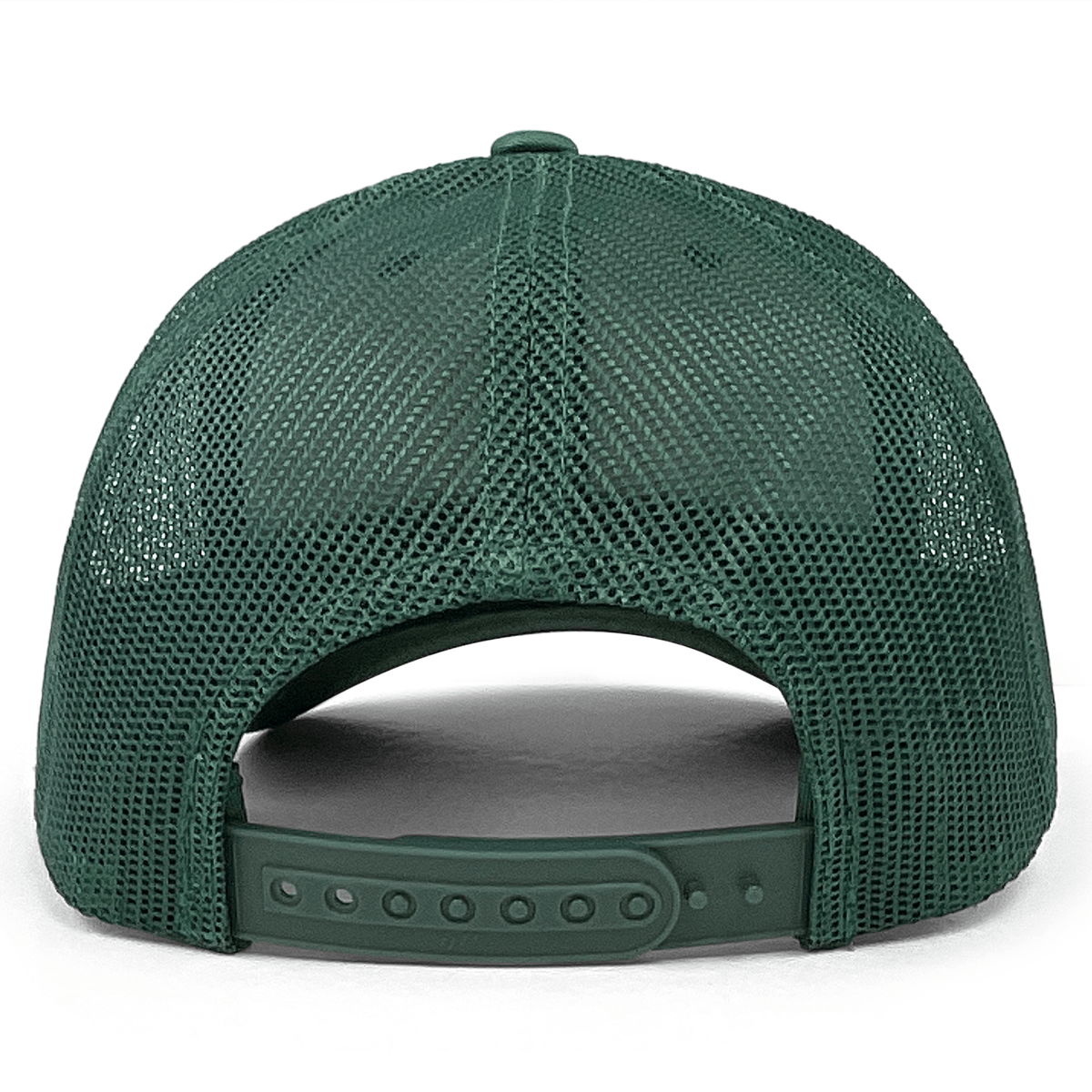 The Wallabies Retro Trucker Cap by EMB S&S Activewear is a green snapback hat with a black band.