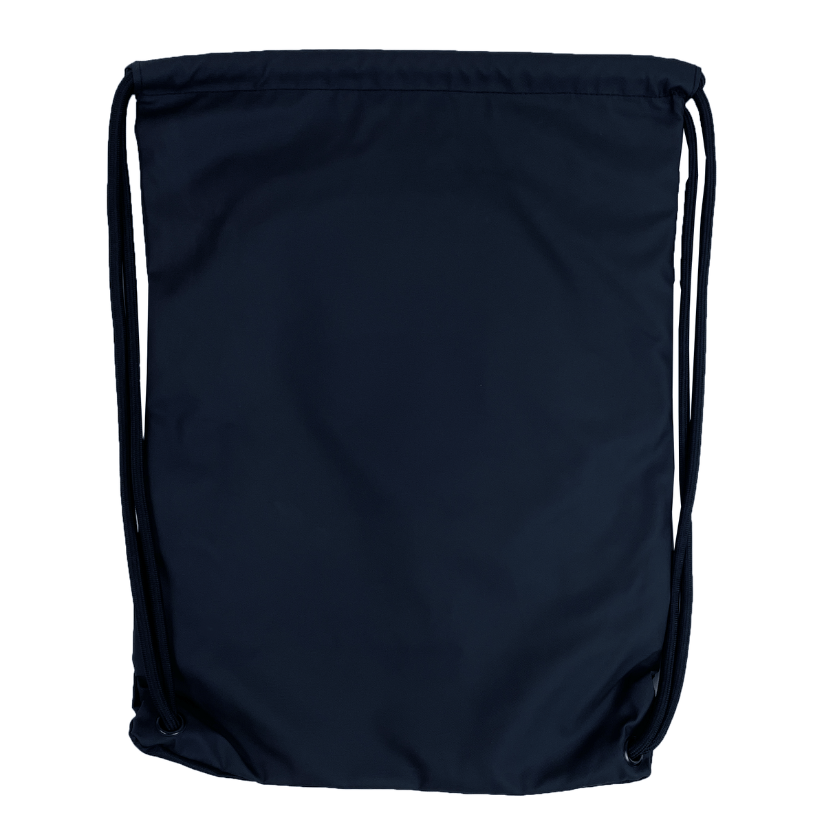 The USA Rugby 25/26 Athleisure Gym Sack by Macron is a plain black bag with two drawcord straps, displayed against a white background.