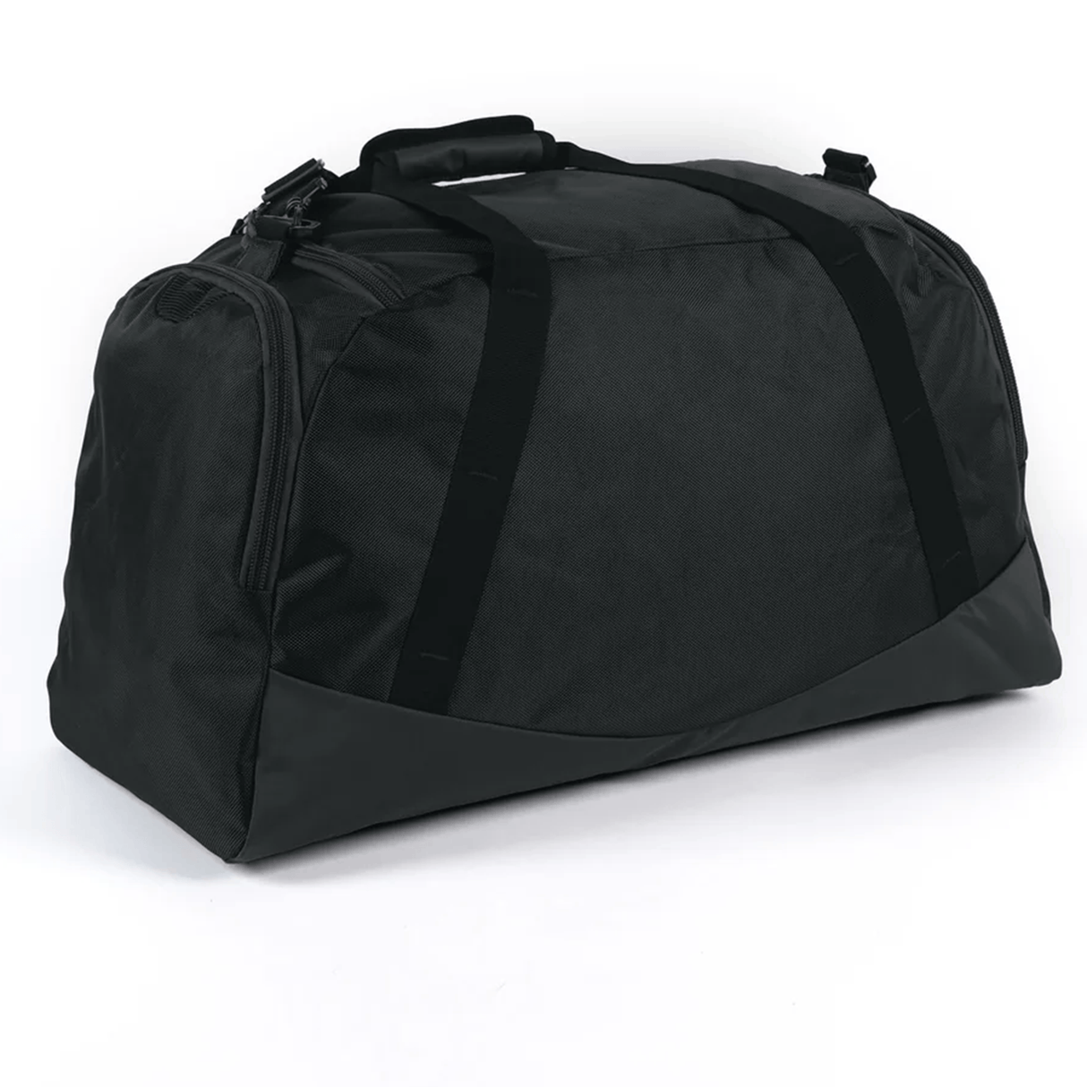 The Gilbert Club Player V4 Holdall Duffle Bag by Gilbert is shown in black, featuring a zippered main compartment, black handles, and reinforced corners against a plain white background.