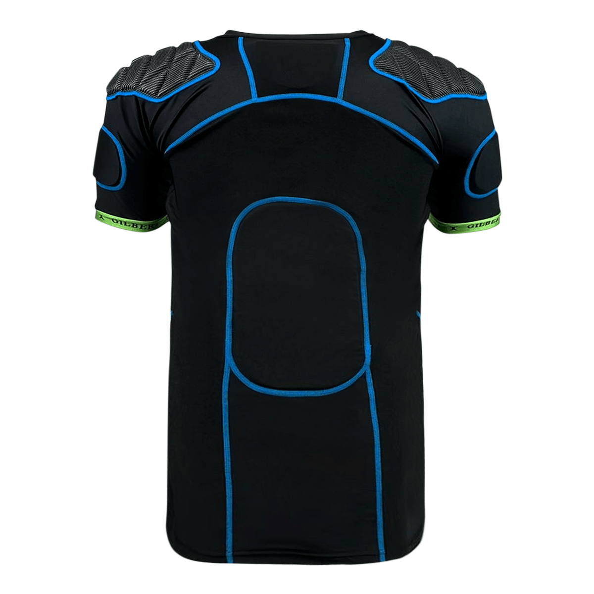 the back view of a Gilbert XP500 Protective Body Armour hockey jersey.