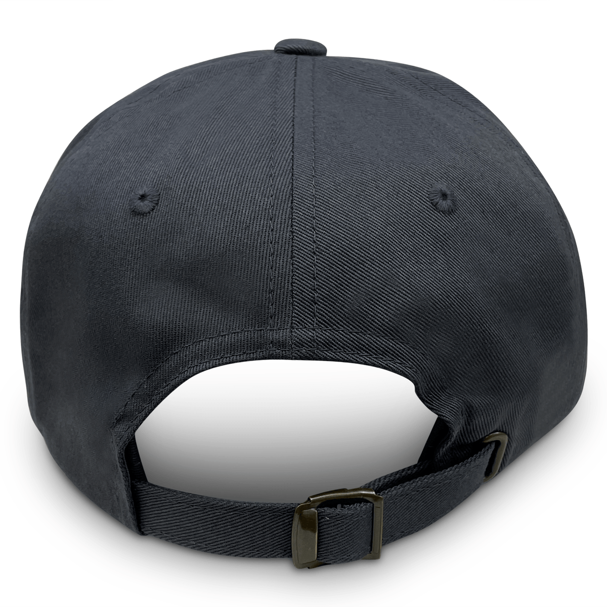 The Nations of Rugby Canada Rugby Dad Cap by EMB S&S Activewear, shown from the back, features a metal adjustable strap, visible stitching, and embroidered Canadian Rugby accents for a sporty finish.
