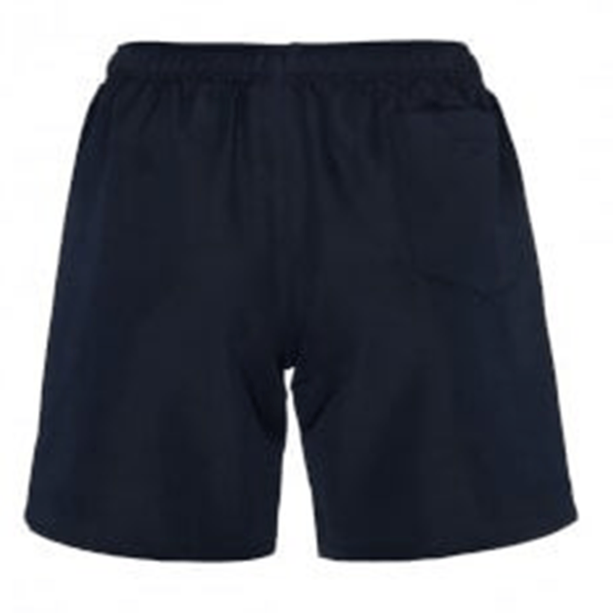 Canterbury Women's Canterbury Tactic Short in plain black, featuring an elastic waistband and a single back pocket, shown from the back.