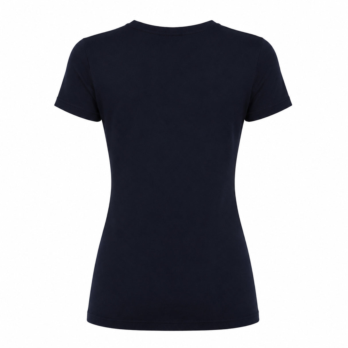 Back view of a plain, short-sleeve, fitted black Canterbury Women's Uglies Logo T-Shirt by Canterbury against a white background.