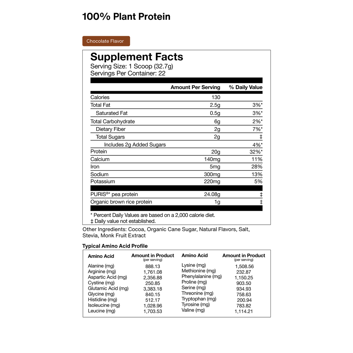 Supplement facts label for The Momentous Three - Vegan by Momentous, chocolate flavor, showing vegan protein nutrition info, amino acid profile, serving size, and ingredients.