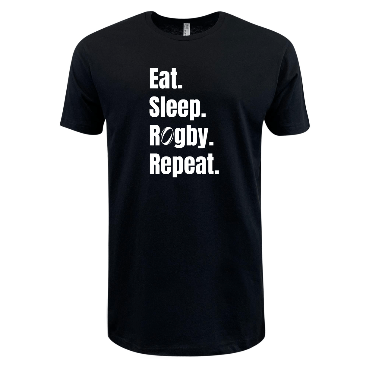 Eat Sleep Rugby Repeat Supersoft Tee by WRS LAT.