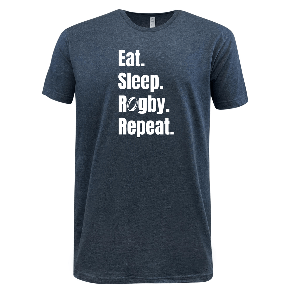 Eat Sleep Rugby Repeat Supersoft Tee by 99 Collection - WRS LAT.