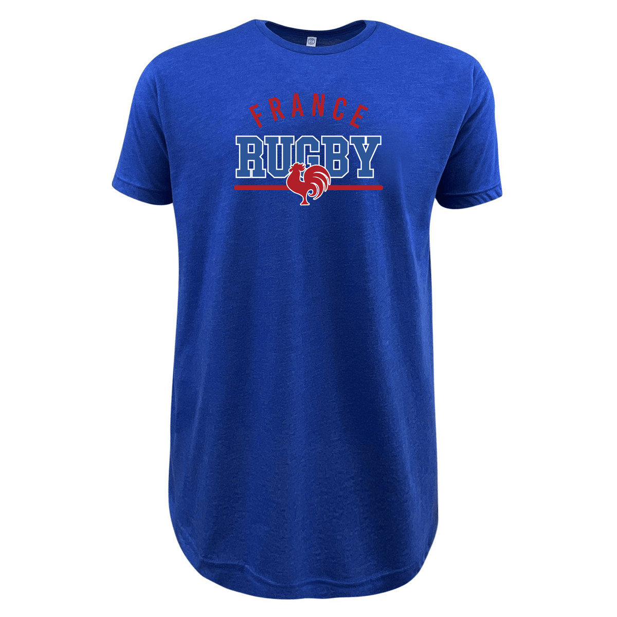 WRS LAT Nations of Rugby France Wordmark Supersoft Tee featuring "France Rugby" and a red rooster graphic on the front.