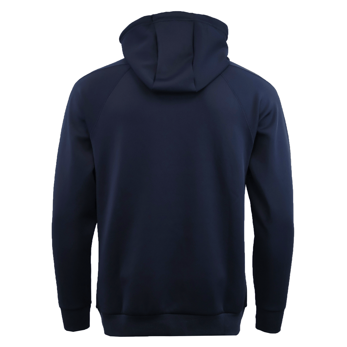 The Gilbert GTS Pullover Hoodie by Gilbert is shown from the back in plain navy blue against a white background, offering athletic style and comfort ideal for everyday wear.