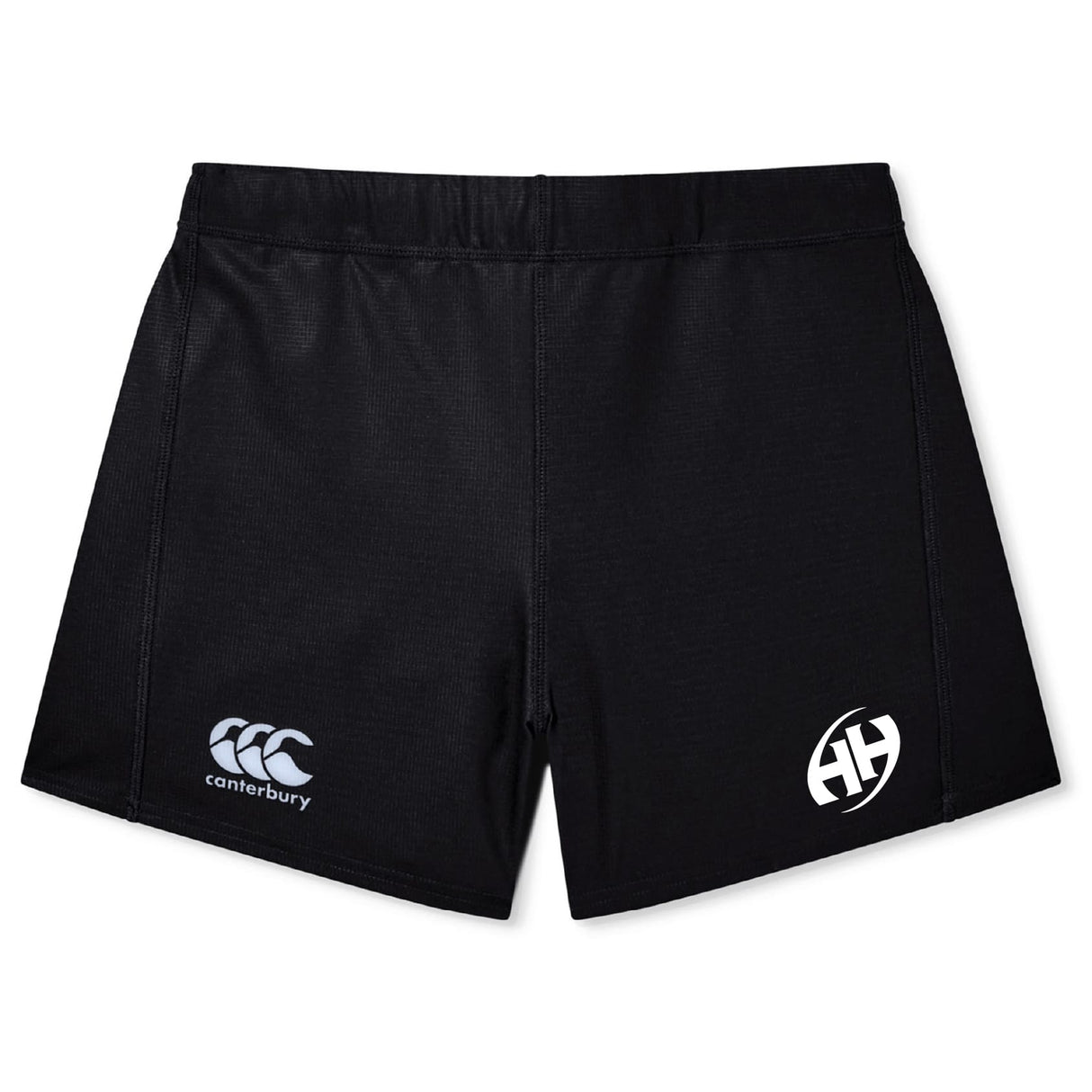 The Clarksville Headhunters Women's Yokohama Short by EMB Canterbury features iconic white logos on the front legs—perfect for women’s rugby.