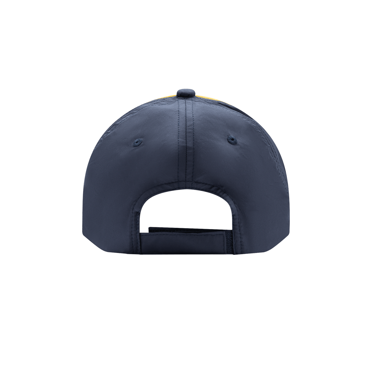 Back view of the Highlanders Super Rugby Media Cap 25/26 in navy blue by Classic Sportswear, featuring an adjustable strap; ideal for Highlanders fans or Super Rugby enthusiasts.