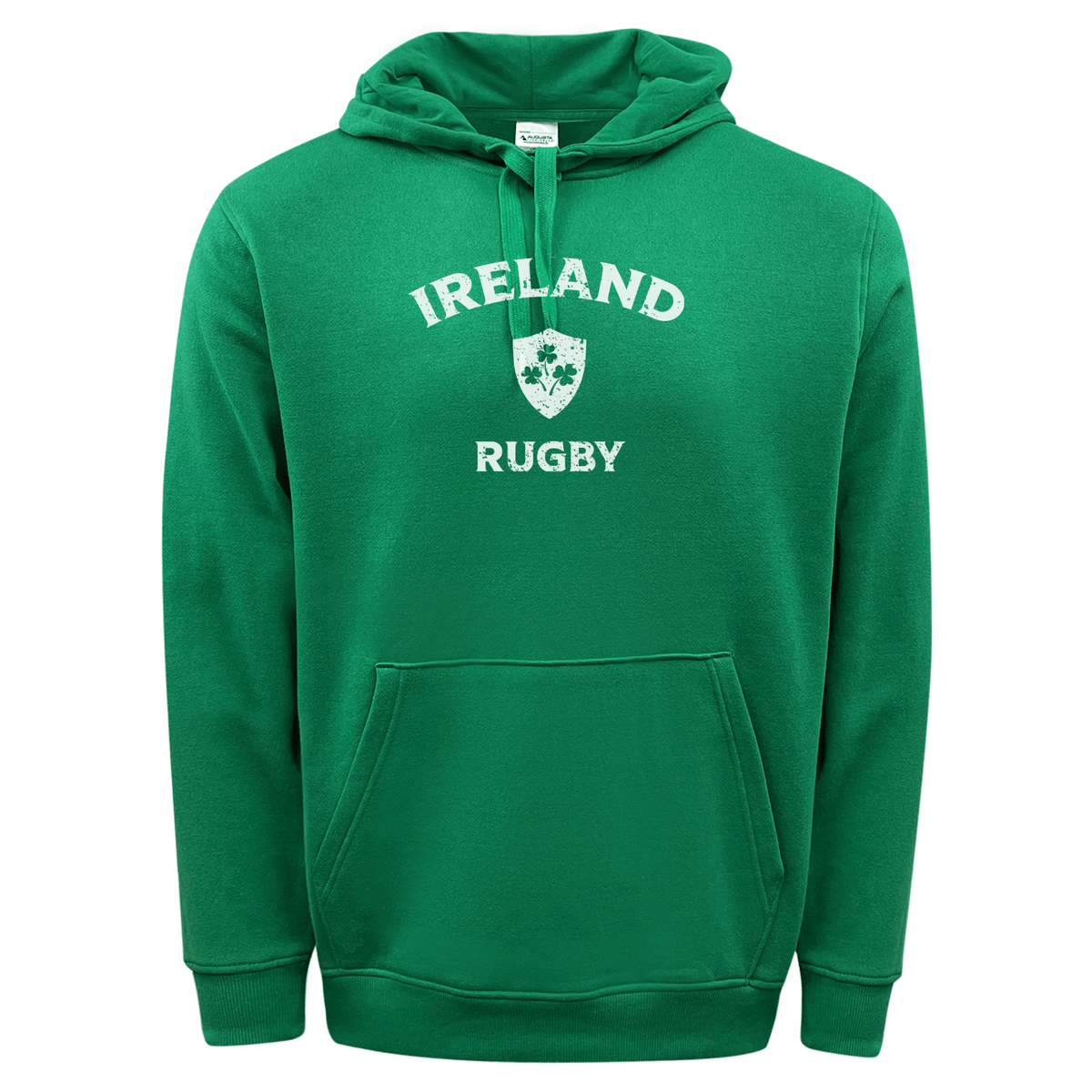 Nations of Rugby Ireland Rugby 60/40 Pullover Hoodie - green. Made from a comfortable blend of cotton polyester. (Brand: WRS Augusta)