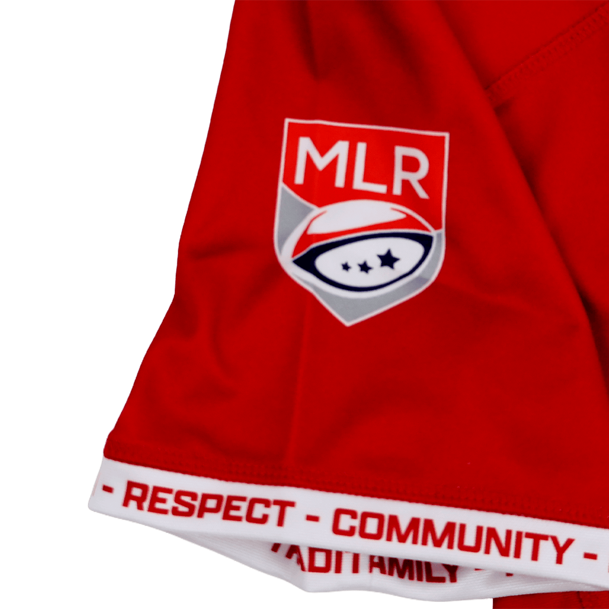 The Utah Warriors MLR 25/26 Replica Away Jersey by Macron features the MLR logo and “RESPECT” and “COMMUNITY” printed near the hem.
