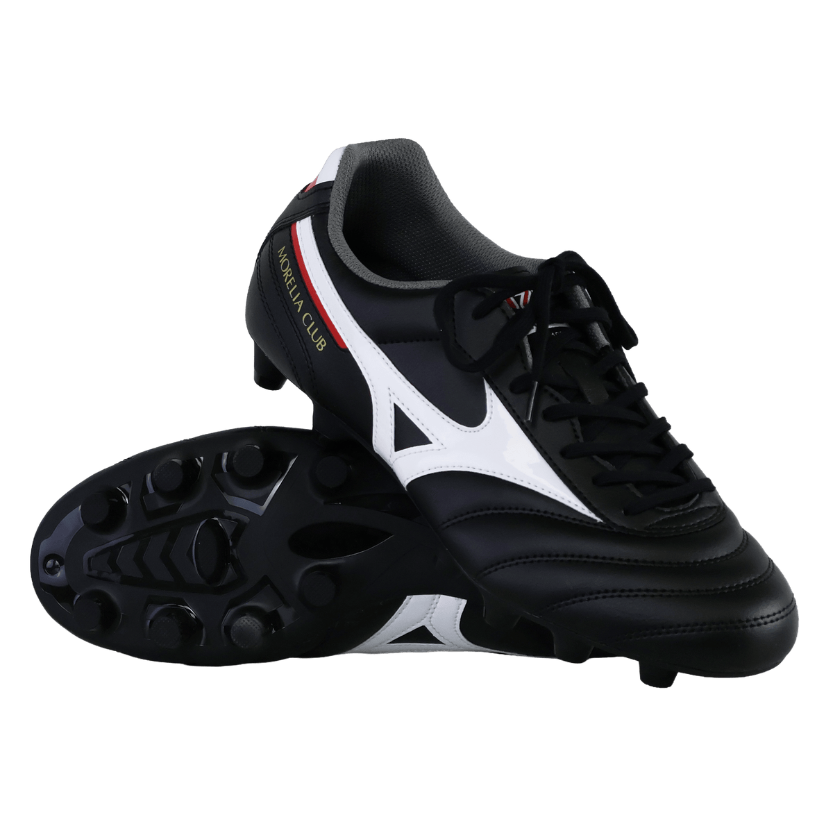 Mizuno Morelia II Club FG - Black/White/Red / World Rugby Shop