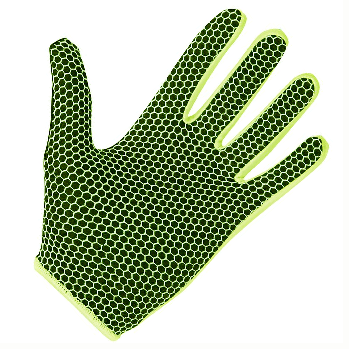 A pair of green and black Atomic Training Gloves by Gilbert with a strong grip, perfect for cold days, showcased on a white background.