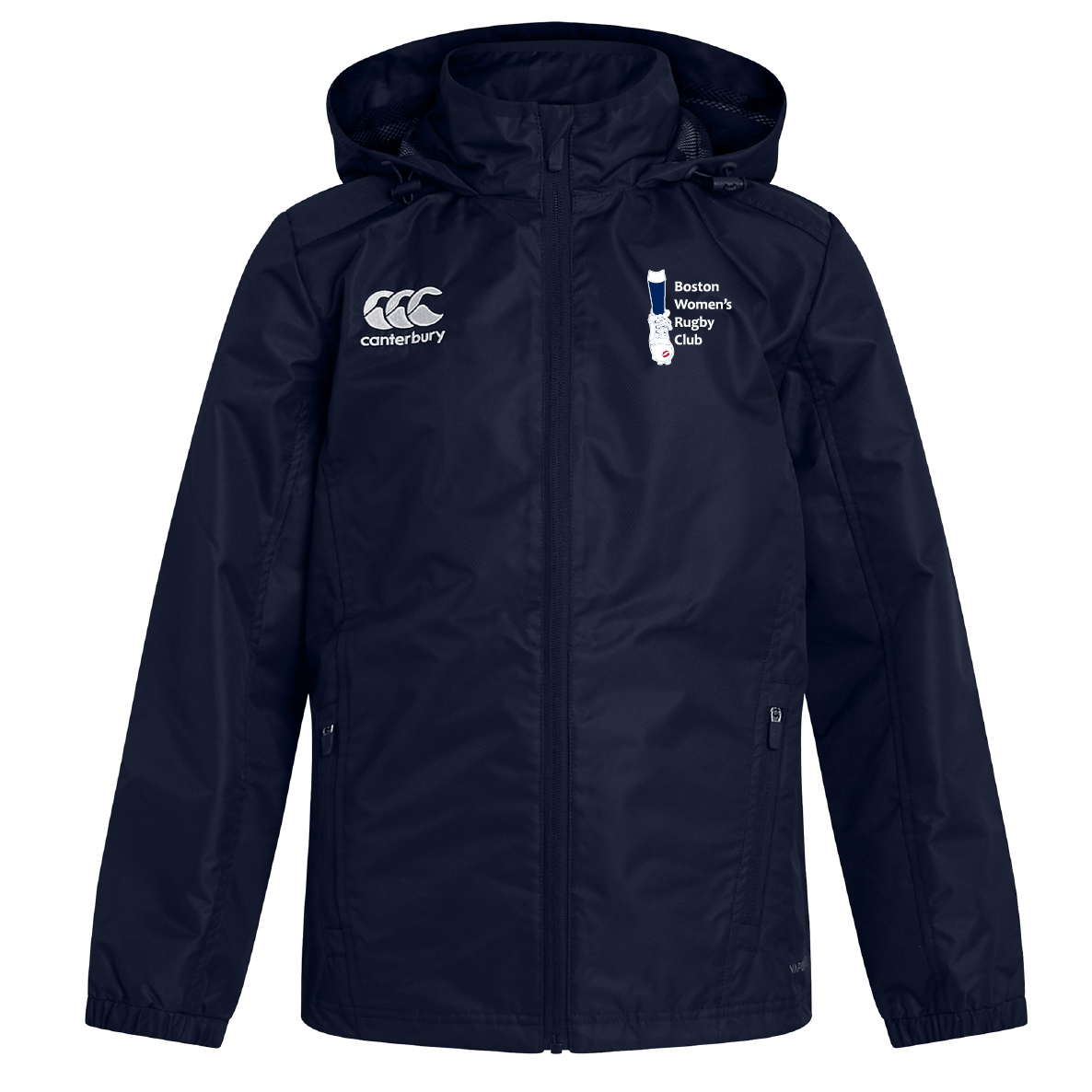 Boston Women's RFC Club Vaposhield Full Zip Rain Jacket by Canterbury