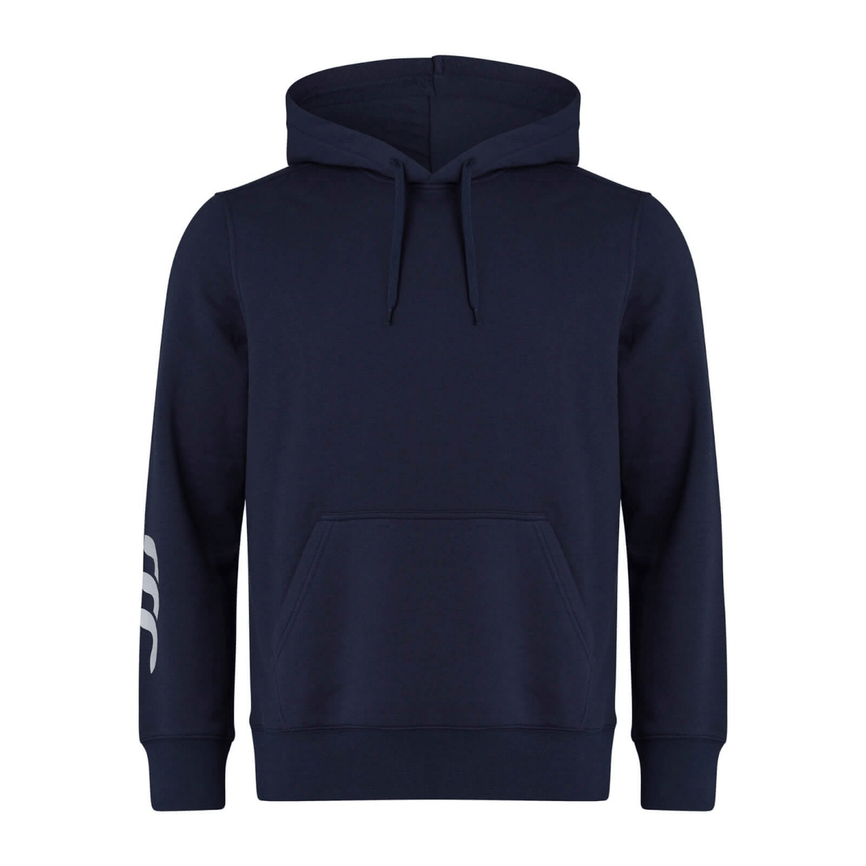 A Canterbury Club Hoodie with a white logo on it.