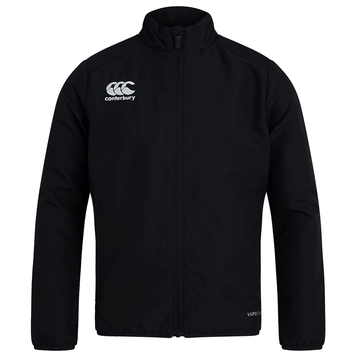 A Canterbury Club Track Jacket with a white logo on it.