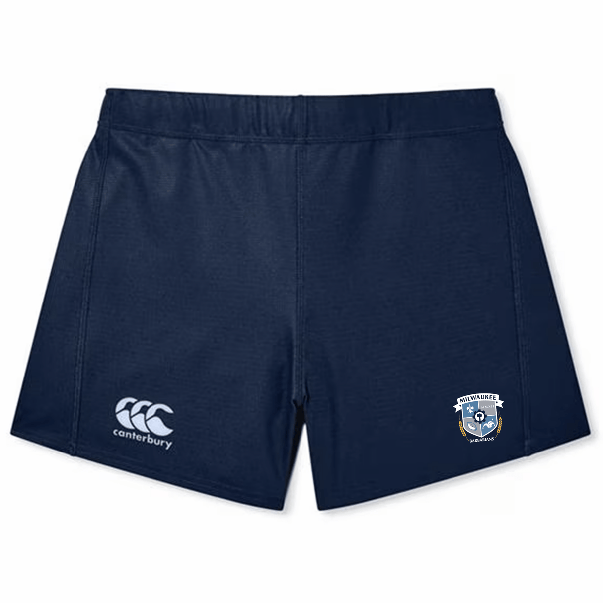 The Milwaukee Barbarians Rugby Women's Yokohama Short by EMB Canterbury features durable Vapodri fabric, a "canterbury" logo on the left leg, and is ideal for women’s rugby fans.