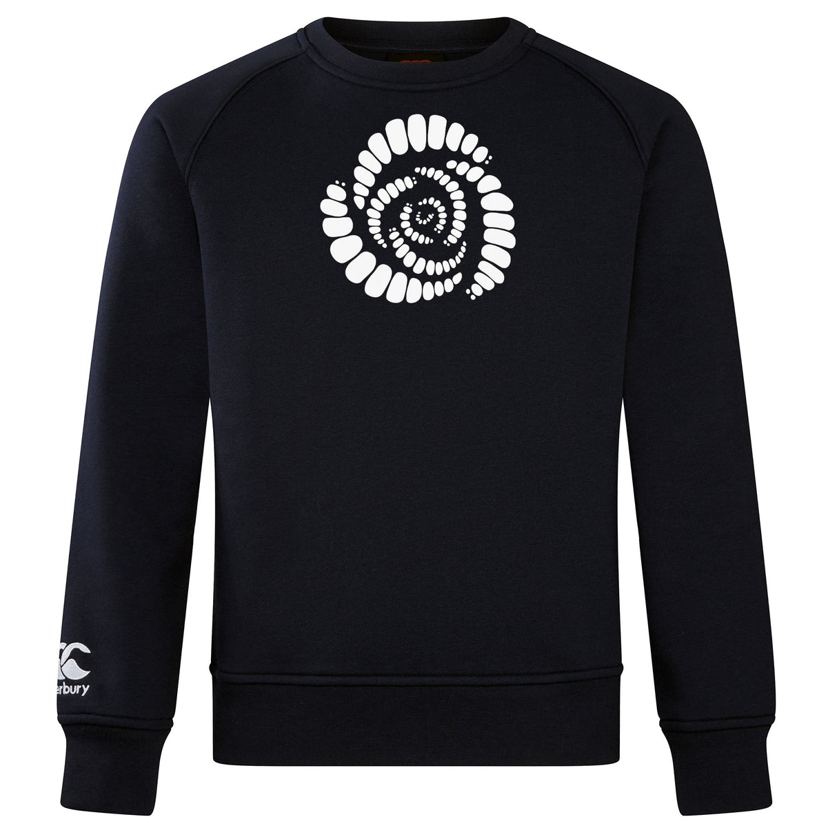 Ultra soft and comfortable, the Missoula All-Maggots Club Crew Sweatshirt by WRS Canterbury comes in black and features a white spiral graphic on the chest along with a small Canterbury logo embroidered on the left sleeve.