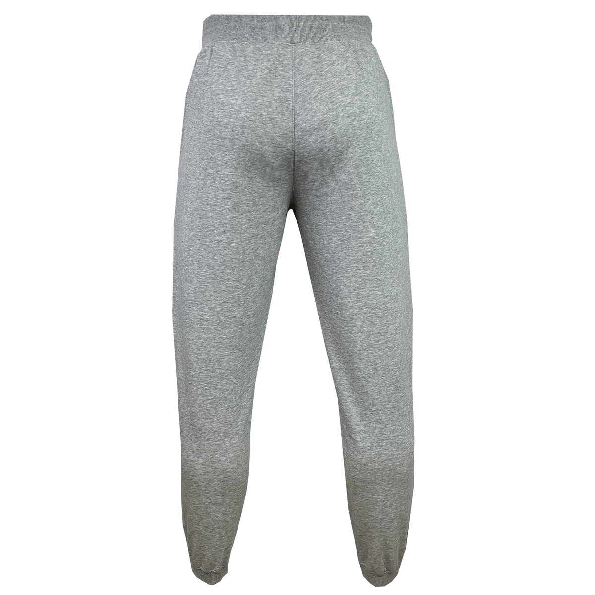 The Canterbury Leisure Sweatpant, offered by Canterbury, features an elastic waistband and cuffs and is made from a sustainable blend of organic cotton, as seen from the back.