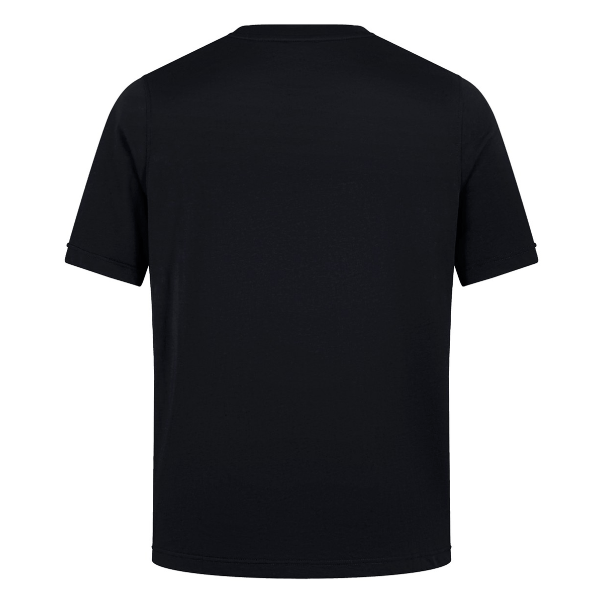 Explore the Canterbury Force T-Shirt's versatile design, featuring a relaxed fit, plain black look, short sleeves, and a crew neckline from the back.