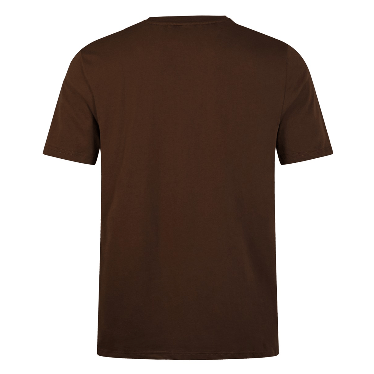 The rear view of the Canterbury Uglies T-Shirt in premium brown cotton is shown against a white background.