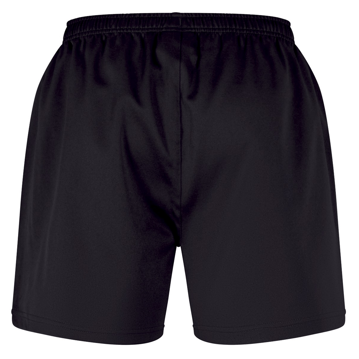 The Canterbury Professional Short 2.0 showcases a plain black design with an elastic waistband, offering adjustable fit and durability—perfect for those seeking classic quality from Canterbury athletic shorts.