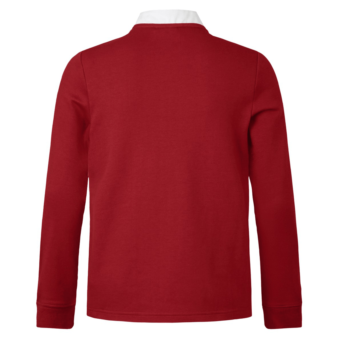 Rear view of the Youth British & Irish Lions 2025 Long Sleeve Classic Jersey by Canterbury, showcasing a white collar and moisture-wicking fabric for comfort.