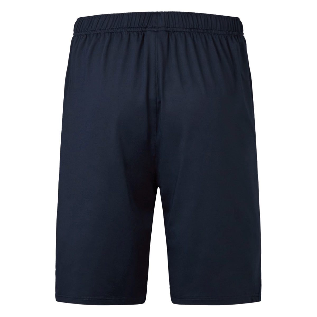 British & Irish Lions 2025 Training Short by Canterbury in navy blue, featuring an elastic waistband, viewed from the front and ideal for intense training sessions.