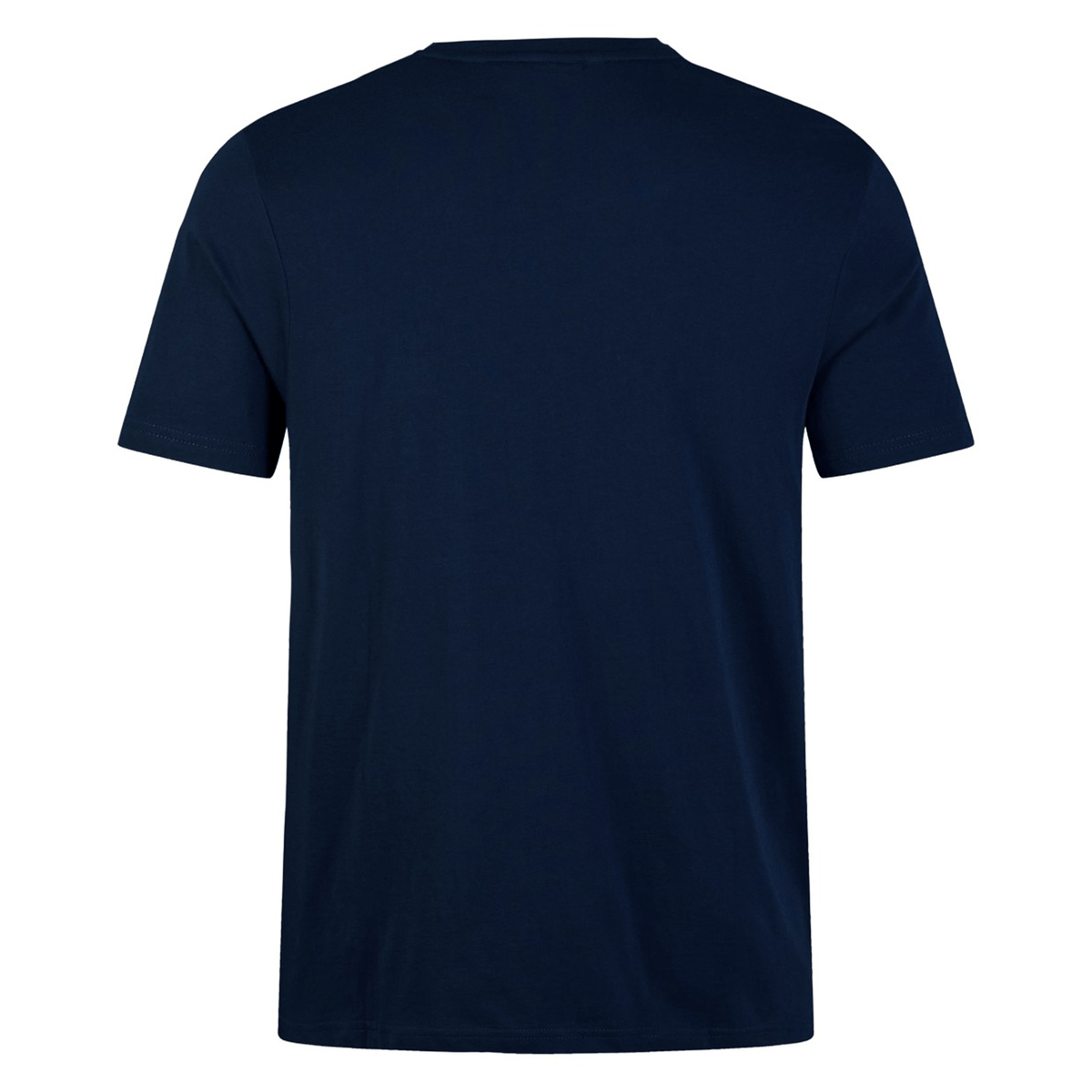 The Canterbury Fundamental T-Shirt by Canterbury offers a classic fit in navy blue, prominently showcasing the iconic CCC logo on the back.
