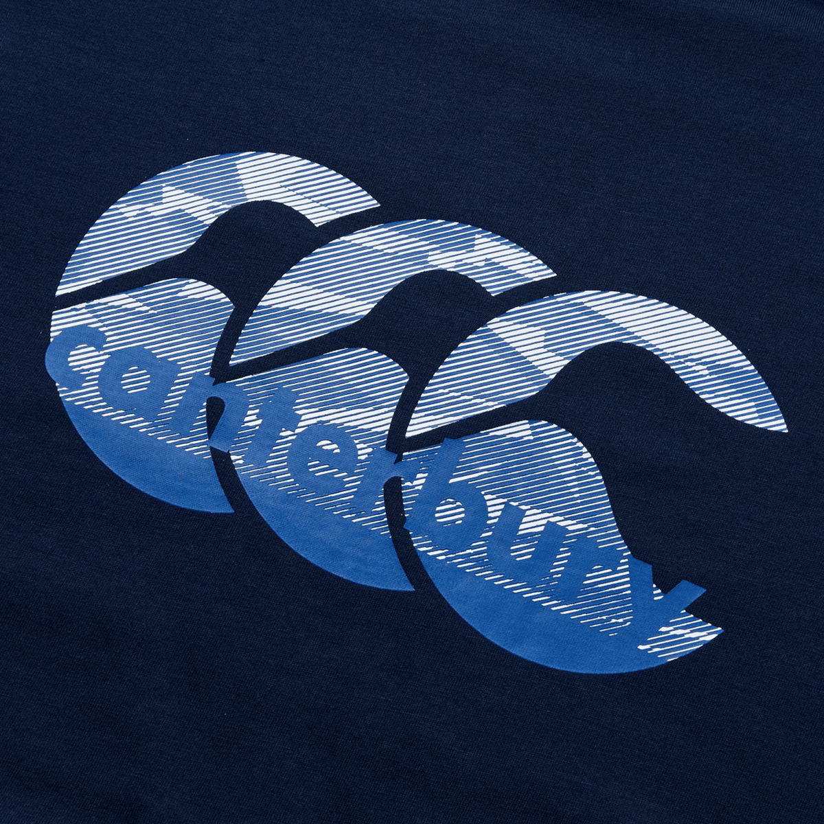 This Canterbury Fundamental T-Shirt from Canterbury features a classic fit in navy blue, with the iconic CCC logo in light blue and white.
