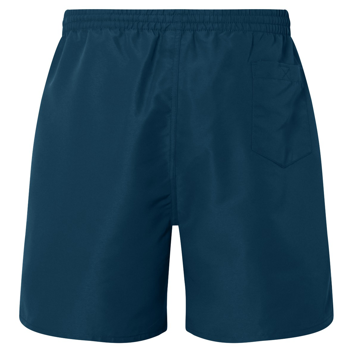 Canterbury Uglies Logo Tactic Shorts for men in navy blue, featuring an elastic waistband and a single back pocket, displayed from the back.