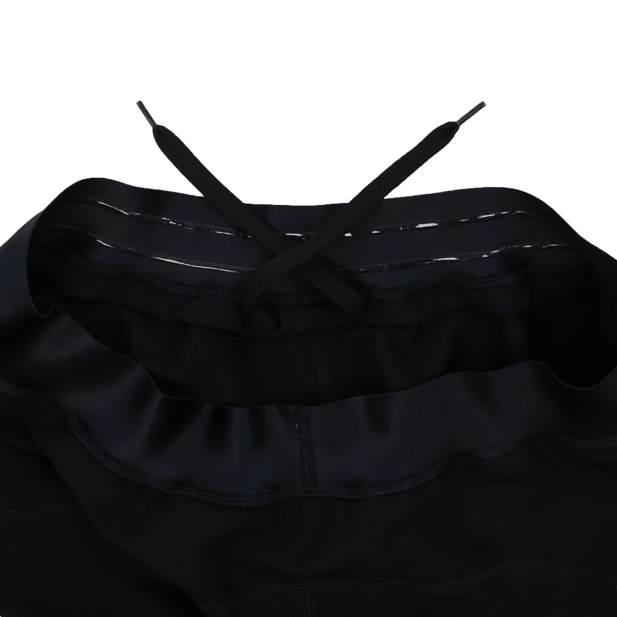 Close-up of the inside waistband on the Ireland 25/26 Training Short by Canterbury, showing an adjustable drawstring threaded through the black waistband.