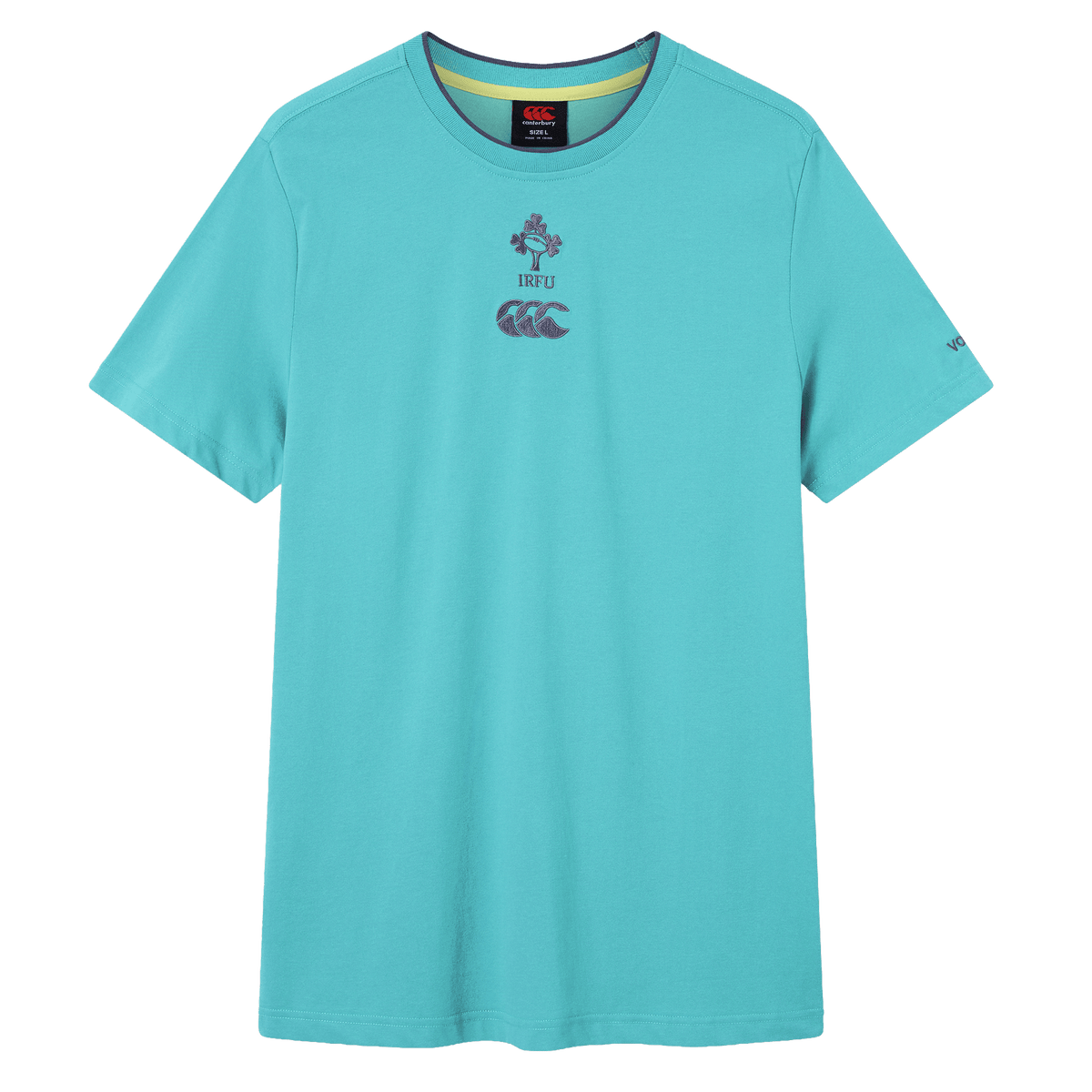 Show your support during the Summer Tour with the Ireland 26/27 Team Cotton T-Shirt by Canterbury, featuring short sleeves and small IRFU and Canterbury chest logos, plus a small logo on the left sleeve.