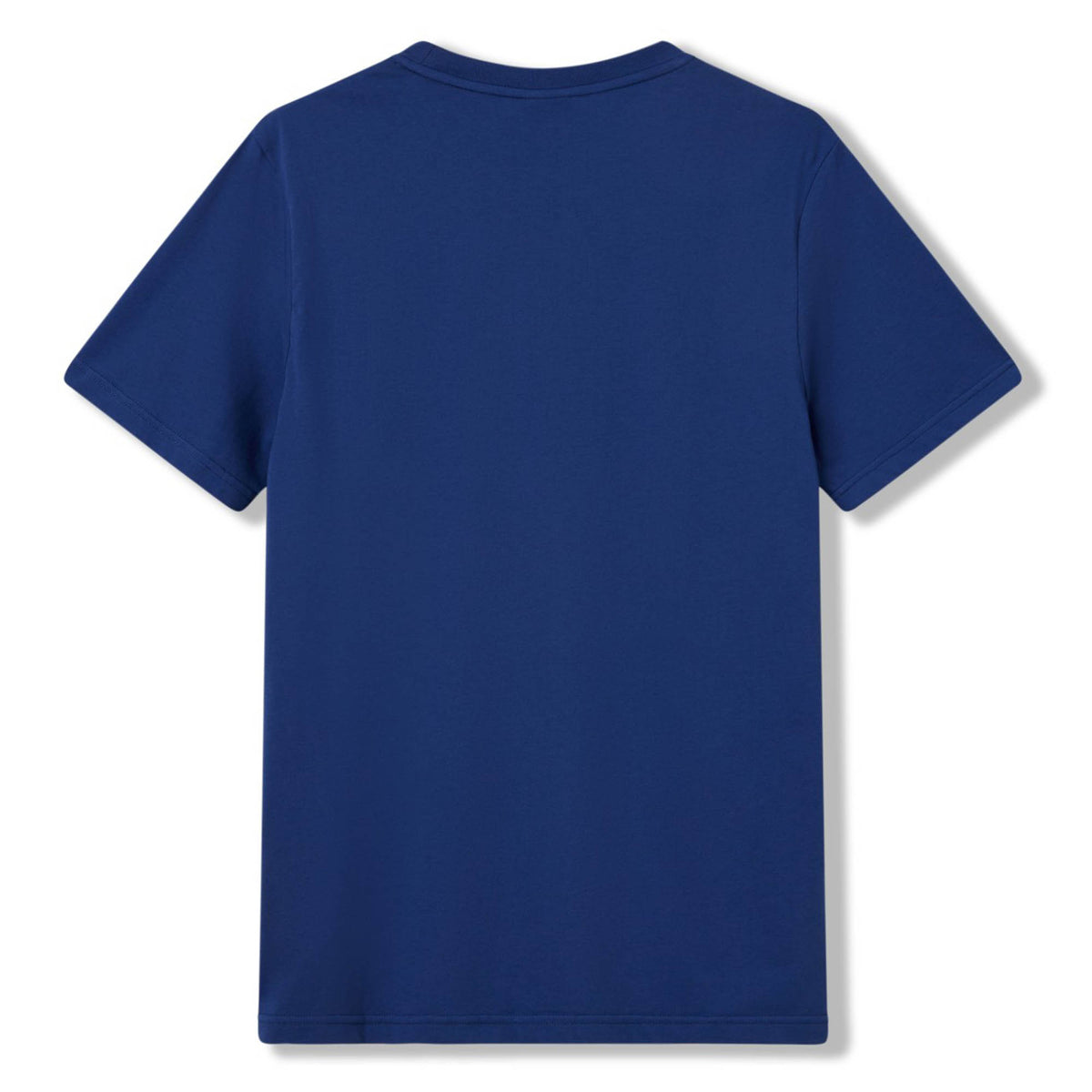 A Canterbury Fundamentals T-shirt by Canterbury, featured in classic plain navy blue and displayed from the back on a white background—ideal for athletic and casual wear.