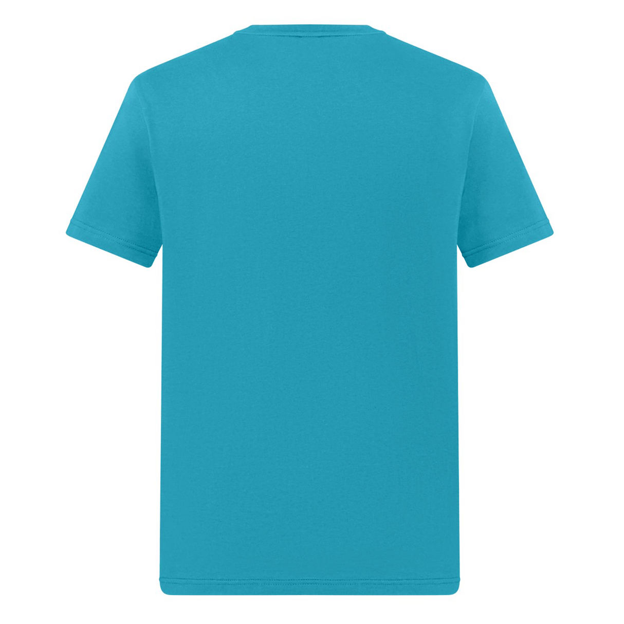 The Canterbury FUN. T-SHIRT AM is a plain turquoise short-sleeve tee, displayed from the back on a white background.