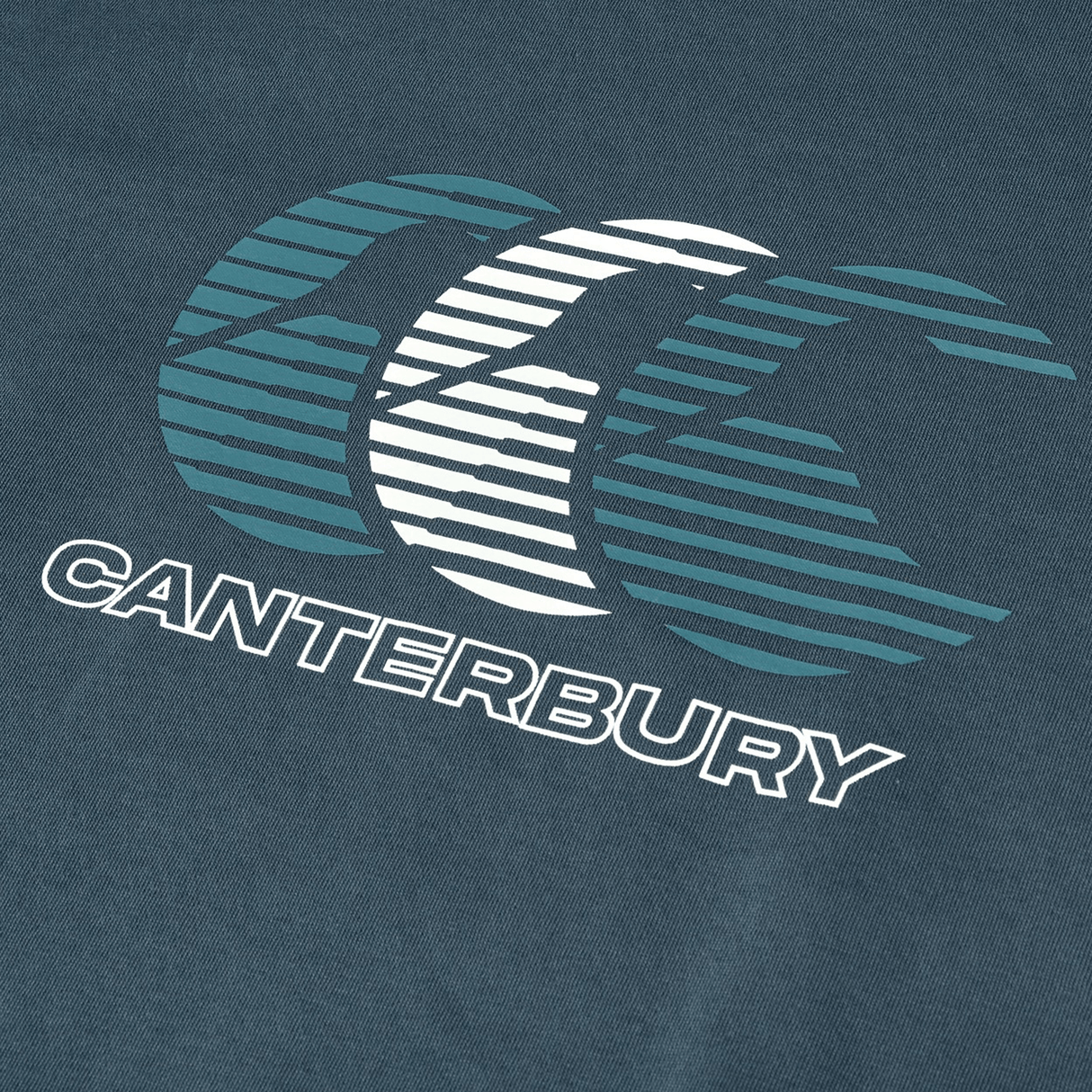A logo with three overlapping C’s and "Canterbury" in bold white caps—ideal for daily wear on your Canterbury EVERYDAY GFX CREW SWEATER.