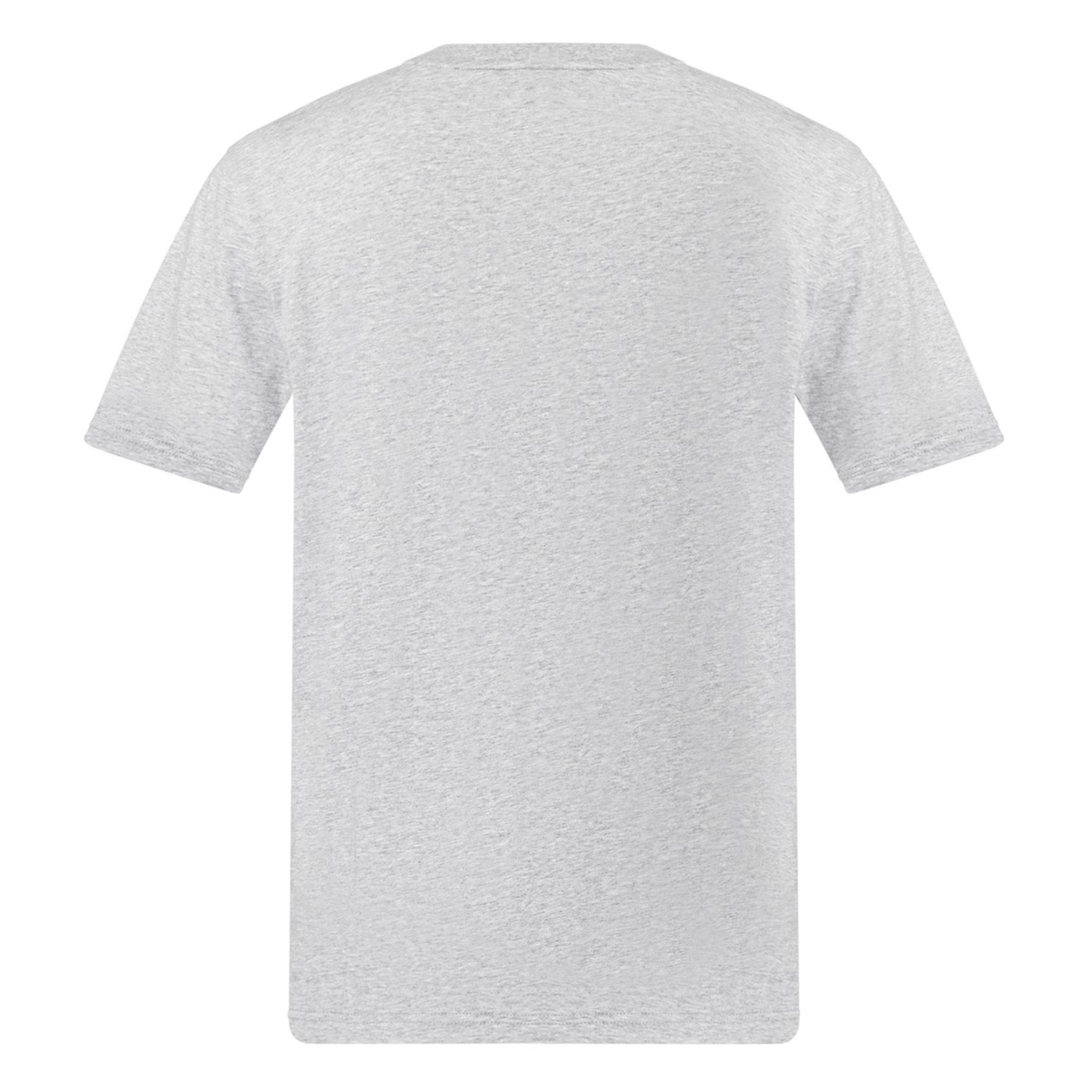 Back view of the Canterbury Uglies Logo T-shirt by Canterbury, featuring a plain light gray cotton blend, laid flat on a white background.