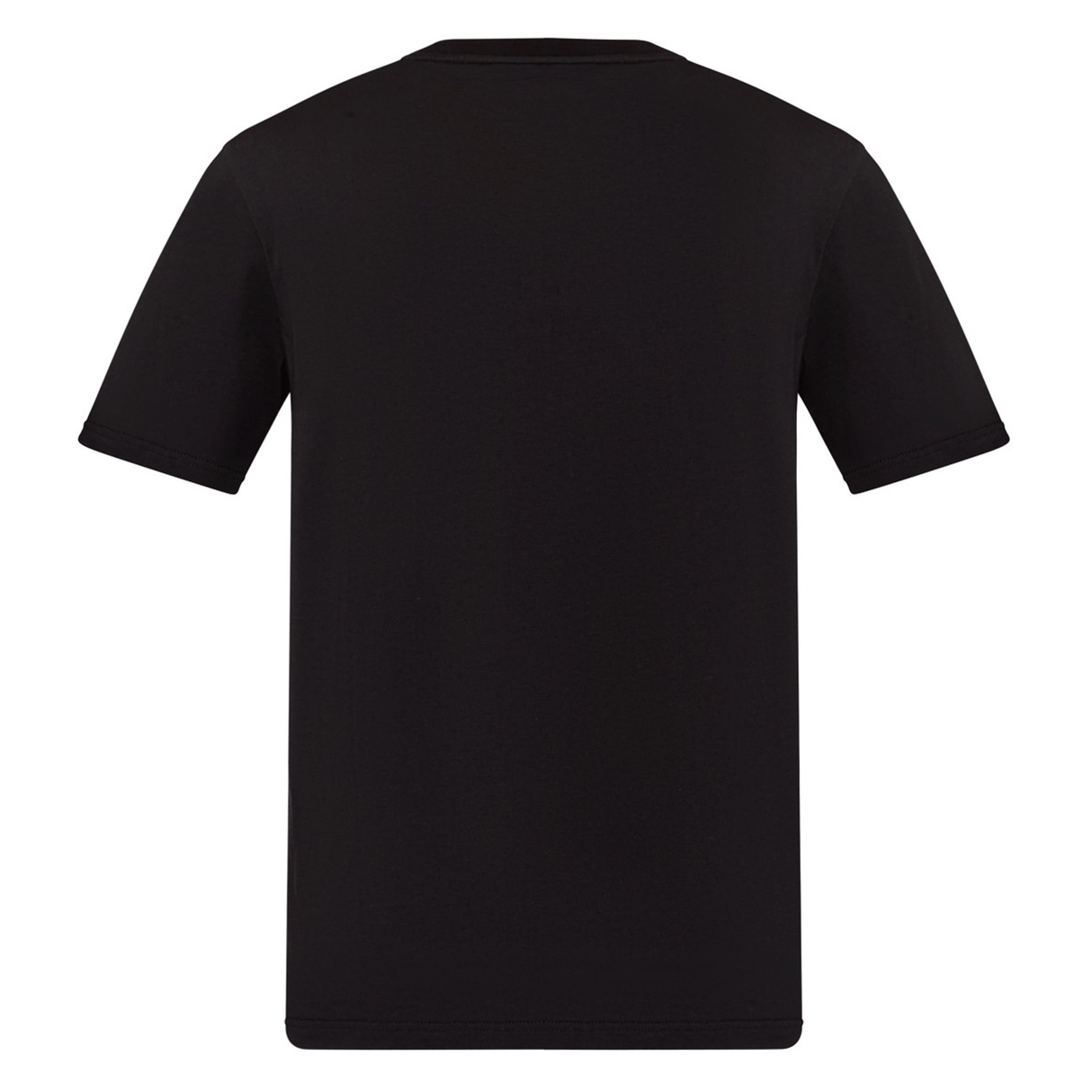 The Canterbury Uglies Logo T-shirt by Canterbury, shown from the back against a white background, is a plain black cotton blend tee inspired by classic Canterbury rugby shirts.