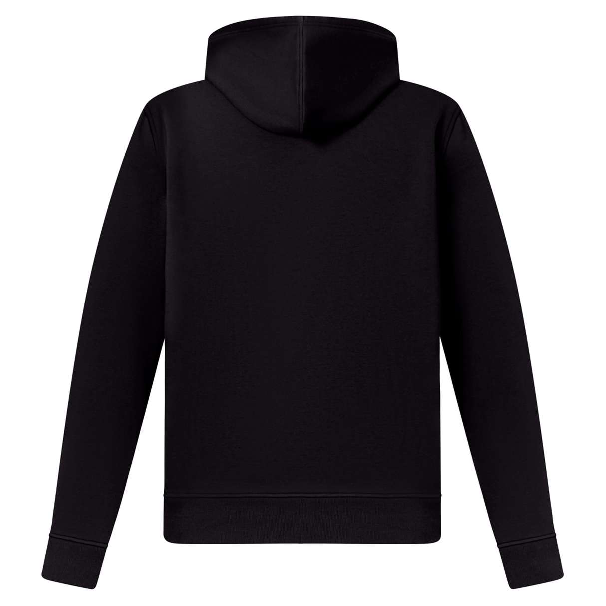 The Canterbury Uglies Logo Hoodie by Canterbury is shown from the back in plain black, featuring long sleeves and a classic hood with no visible logos or designs.