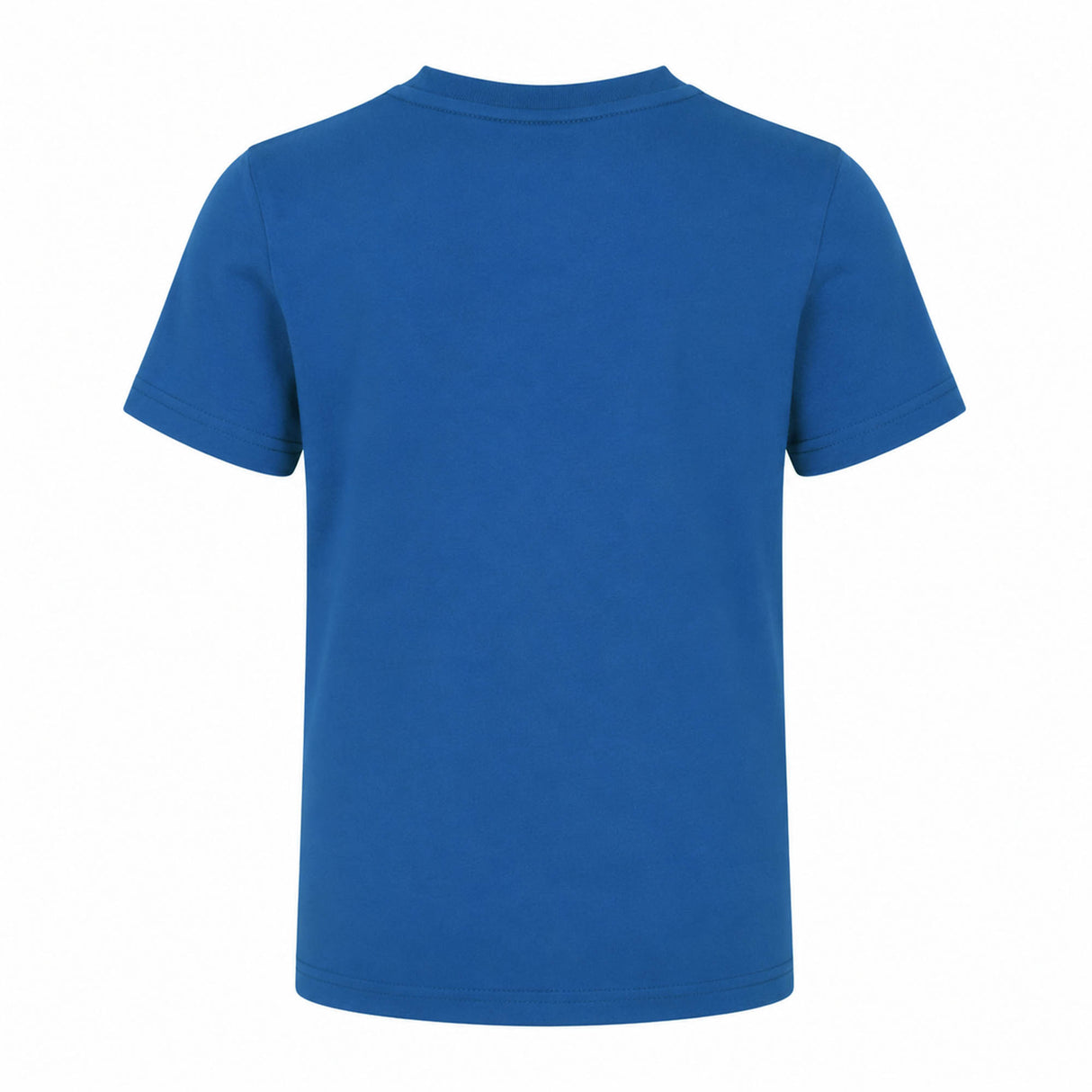 Back view of the Youth Canterbury Uglies Logo T-shirt by Canterbury, a comfortable blue short-sleeved cotton rugby tee for youth, shown on a white background.