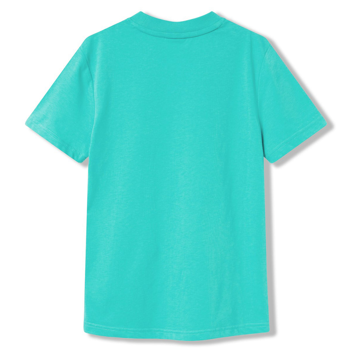 The Youth Canterbury Uglies Logo T-shirt by Canterbury is displayed from the back on a white background, featuring a plain turquoise color and inspired by the classic Youth rugby t-shirt style.