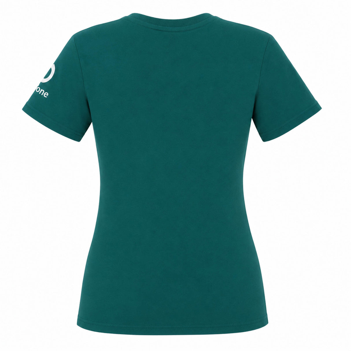 Teal short-sleeve Women’s Ireland 26 Cotton T-shirt by Canterbury, shown from the back, featuring a white Canterbury logo on the left sleeve and no visible text or graphics on the back.